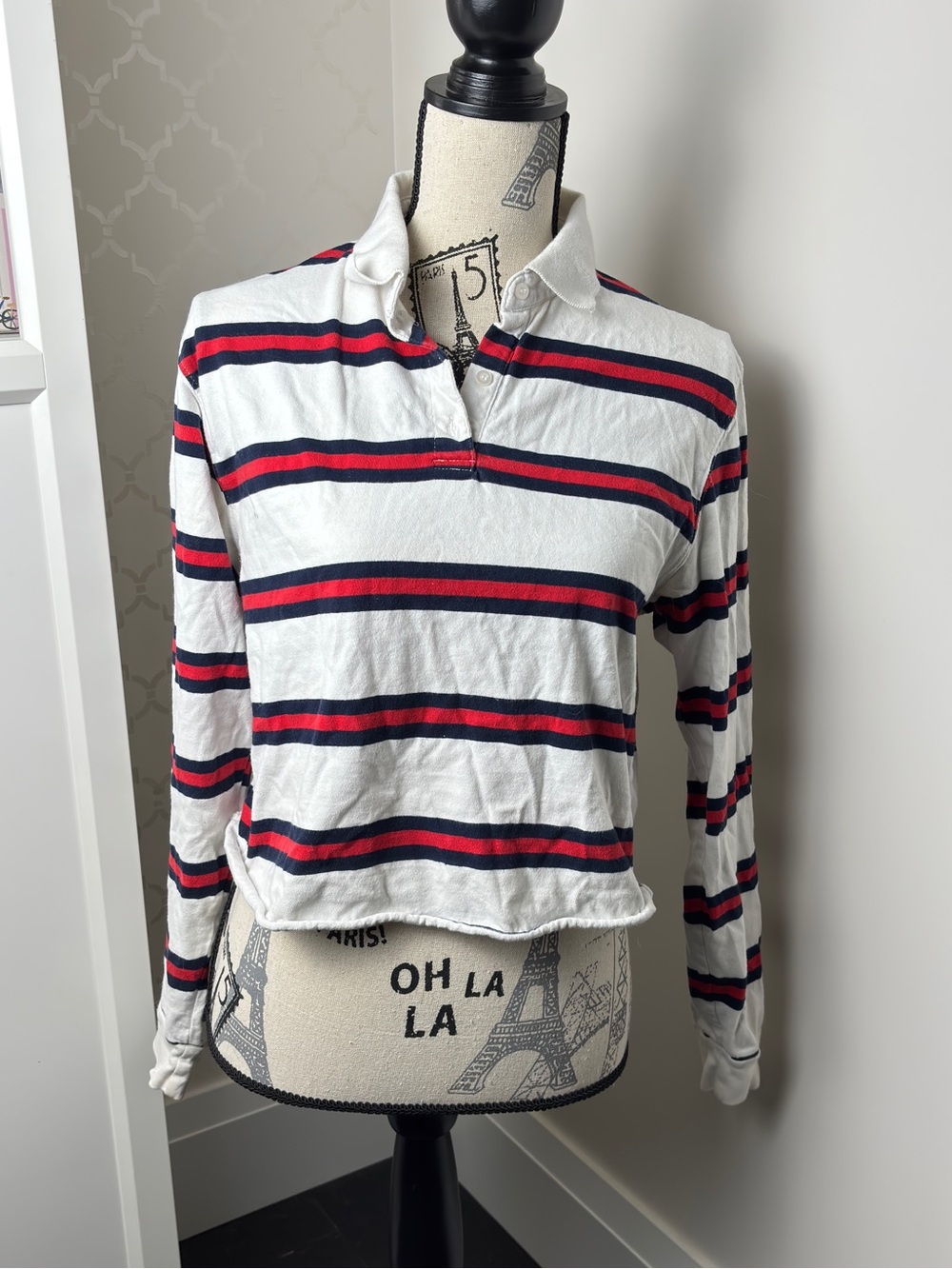 Striped collared Brandy Melville shirt